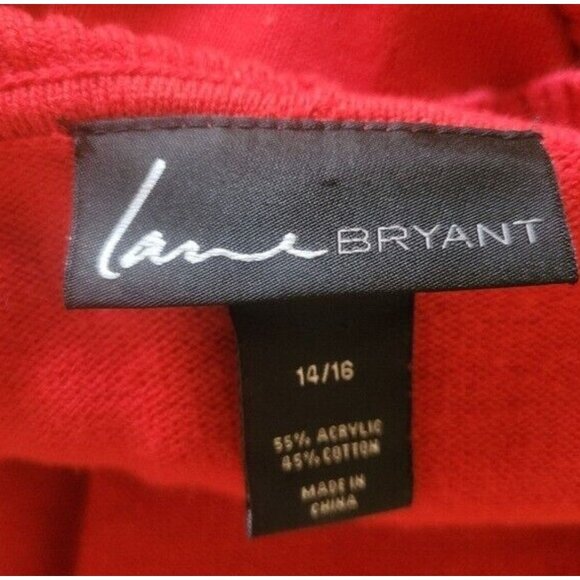 Size 14/16 1X Red Soft Knit Sweater Dress Buckle Fall Winter Cozy Plus Size - Picture 7 of 8